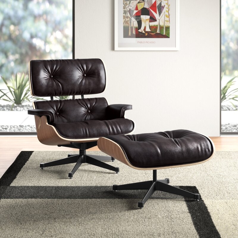 Talley Swivel Lounge Chair and Ottoman - Image 1