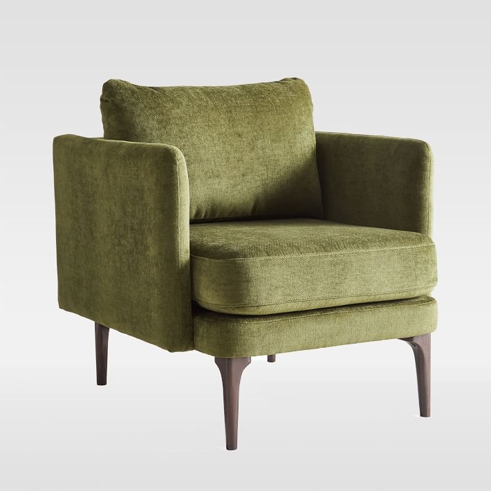 Auburn Chair, Distressed Velvet, Olive, Dark Mineral, Poly - Image 9