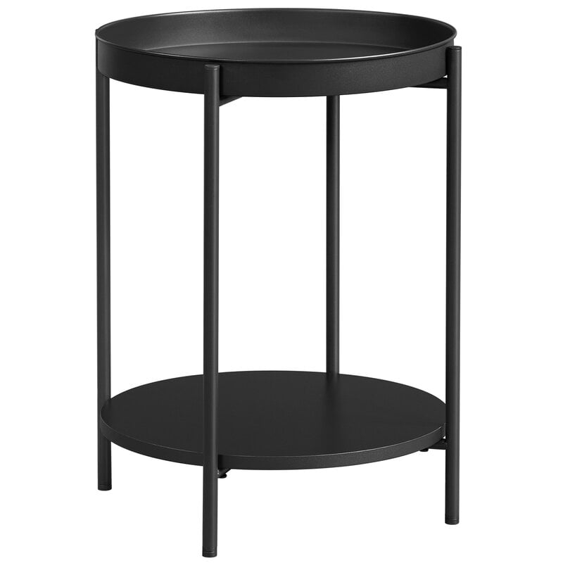 Gwydion 21.7'' Tall Steel Tray Top End Table - Image 0