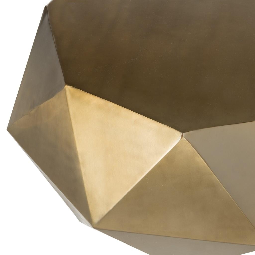 Astrid Faceted Coffee Table - Brass - Safavieh - Image 1