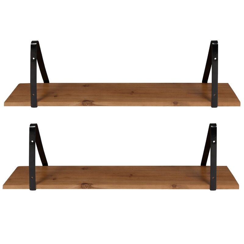 Mcmartin Wooden 2 Piece Bracket Shelf Set (Set of 2) - Image 3