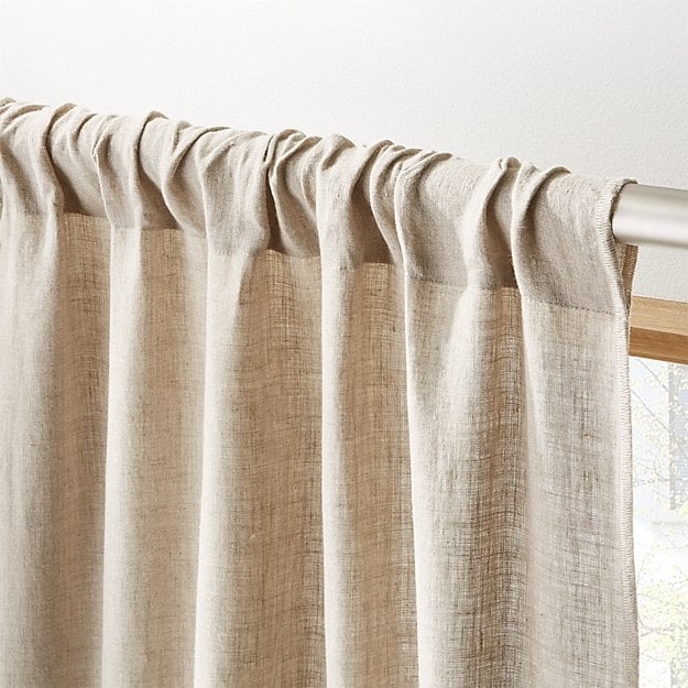 Natural linen curtain panel 48"x96" - Image 0
