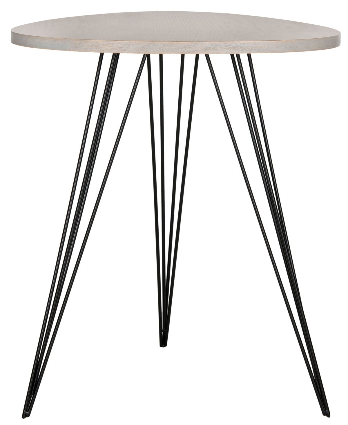 Wolcott Retro Mid Century Wood Side Table - Grey/Black - Safavieh - Image 0