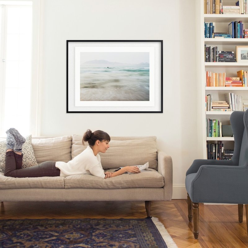 the pacific by Kaitlin Rebesco - Rich Black Wood Frame; Float Mounted w/ Artist Signature - 40"x30" - Image 3