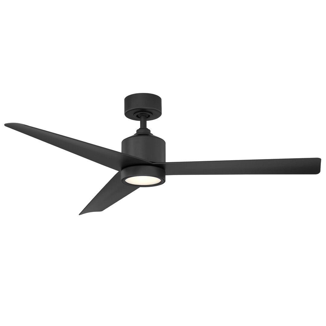 "Modern Forms 54"" Lotus 3 - Blade Outdoor LED Smart Standard Ceiling Fan with Wall Control and Light Kit Included" - Image 0