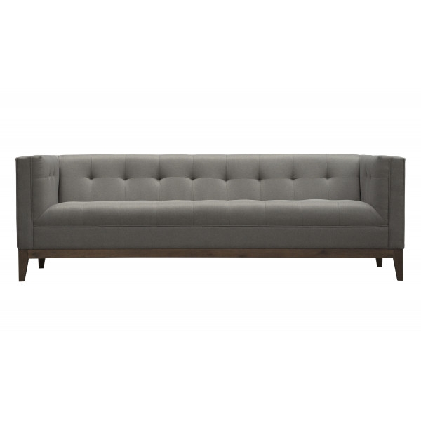 Trinnette Linen Sofa, Gray - Image 1