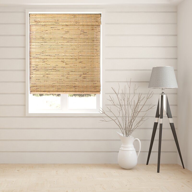 Aymeric Semi-Sheer Turtle Brown Roman Shade - Image 1