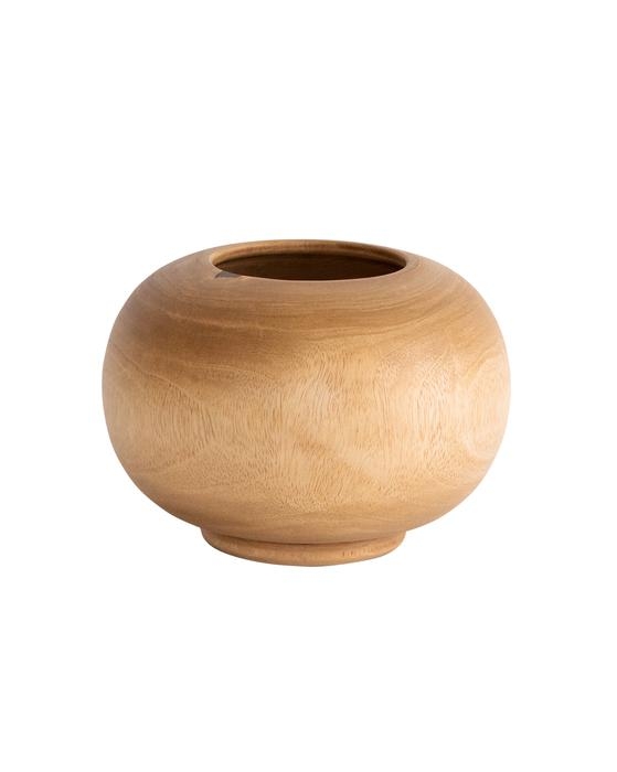Round Wooden Vase - Image 0