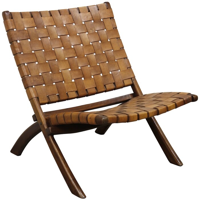 Baez Mid Century Modern Lounge Chair in Cognac - Image 0