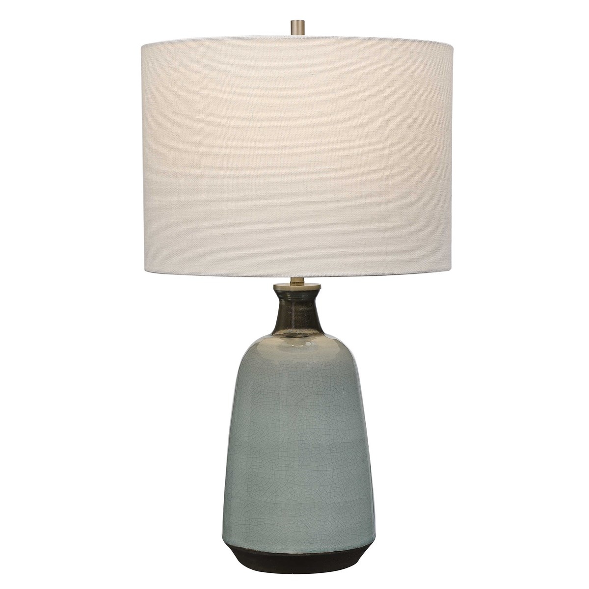Ceramic Glazed Table Lamp, Turquoise, 24" - Image 0