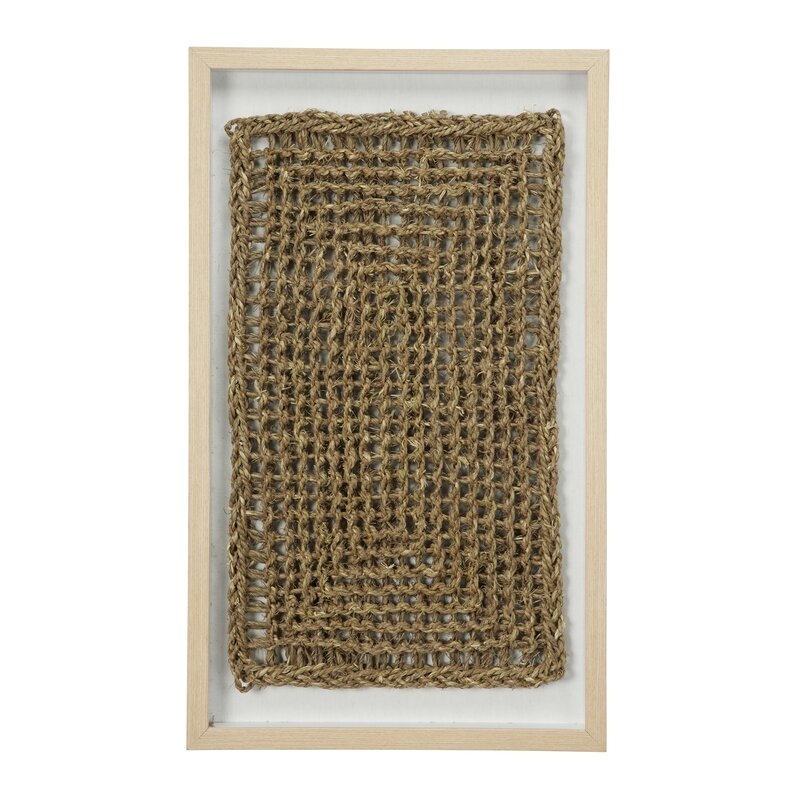 Rectangular Shadow Box with Rope Abstract Wall Décor - Image 0