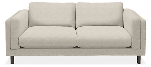 Cade 81" Two-Cushion Sofa - Davin Linen / Ebony Stain - Image 0