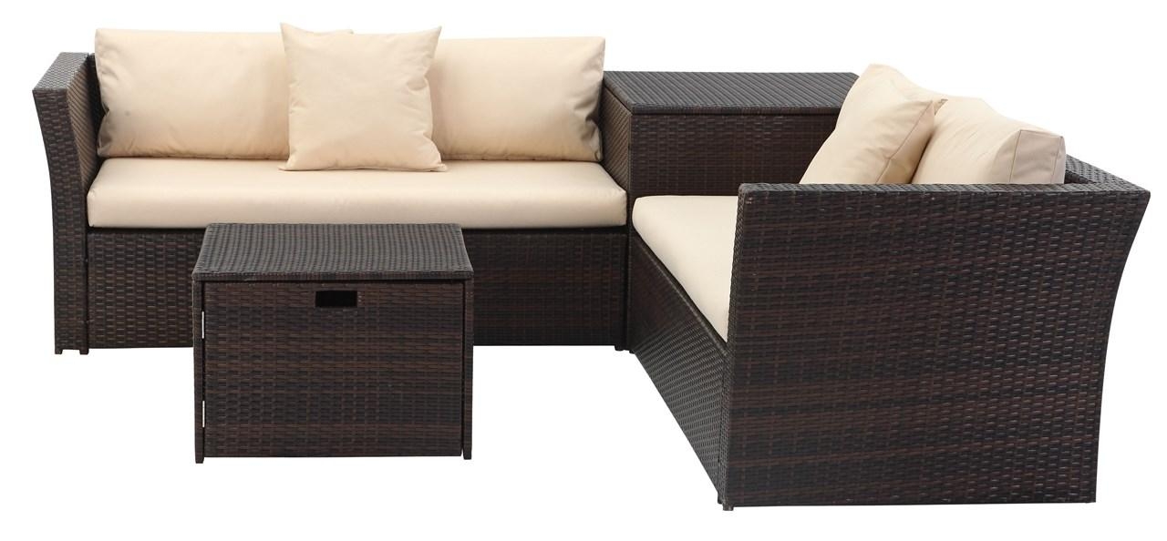 Welch Outdoor Living Sectional Set With Storage - Brown/Beige - Arlo Home - Image 2