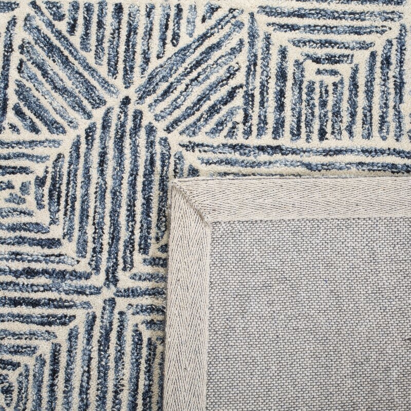 Rectangle 8' x 10' Gaither Hand-Tufted Wool Light Blue/Gray Area Rug - Image 1