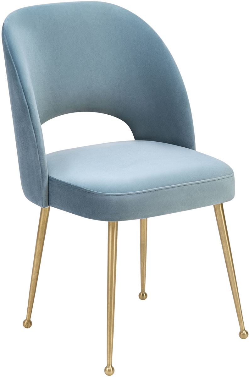 Swell Sea Blue Velvet Chair - Image 0