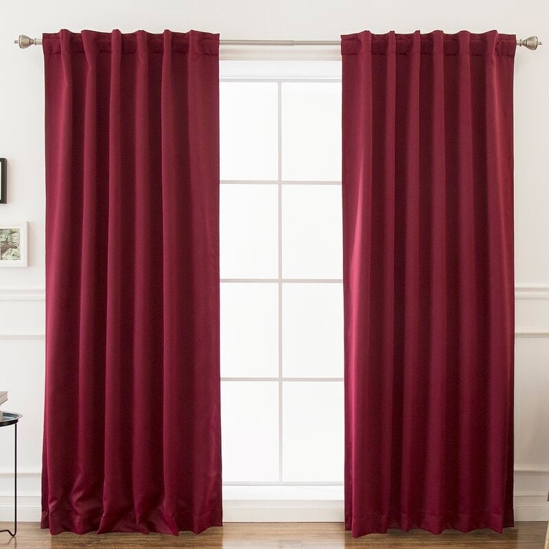 Sweetwater Solid Blackout Thermal Rod Pocket Double Curtains (Set of 2) - Image 0