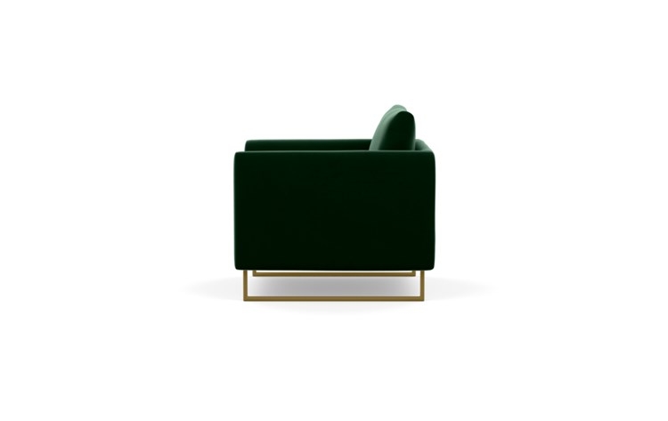 Owens Accent Chair in Emerald with Brass Plated Sloan Leg - Image 3