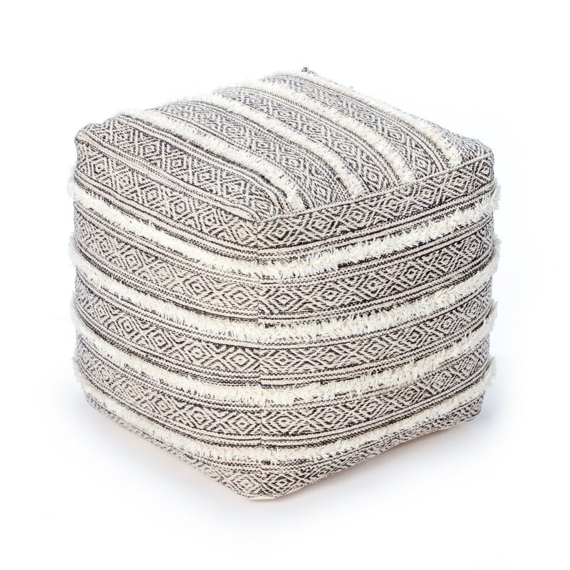 Ryne 20" Tufted Square Pouf Ottoman - Image 0