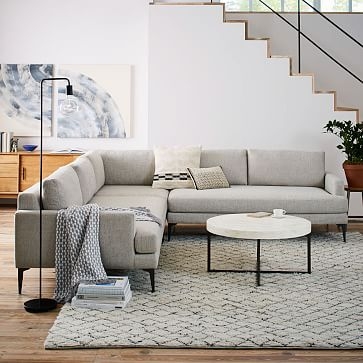 Andes Sectional Set 07: Left Arm 2.5 Seater Sofa, Corner, Right Arm 2 Seater Sofa, Eco Weave, Oyster, Dark Pewter - Image 4