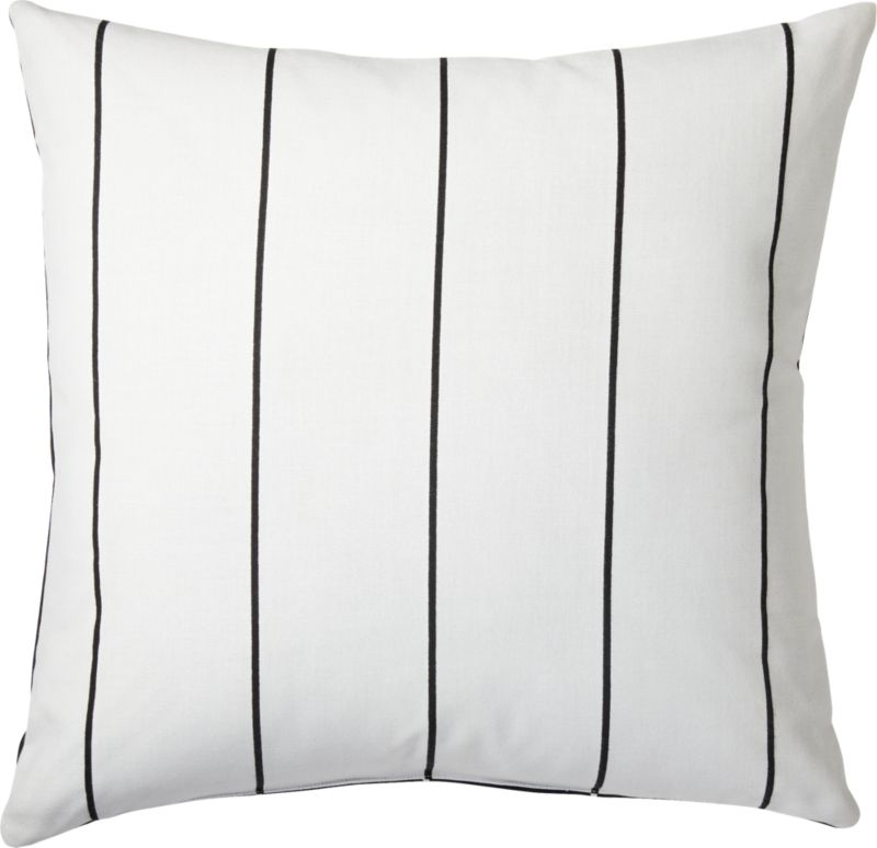 20" Pinstripe Reversible Jacquard Outdoor Pillow - Image 7