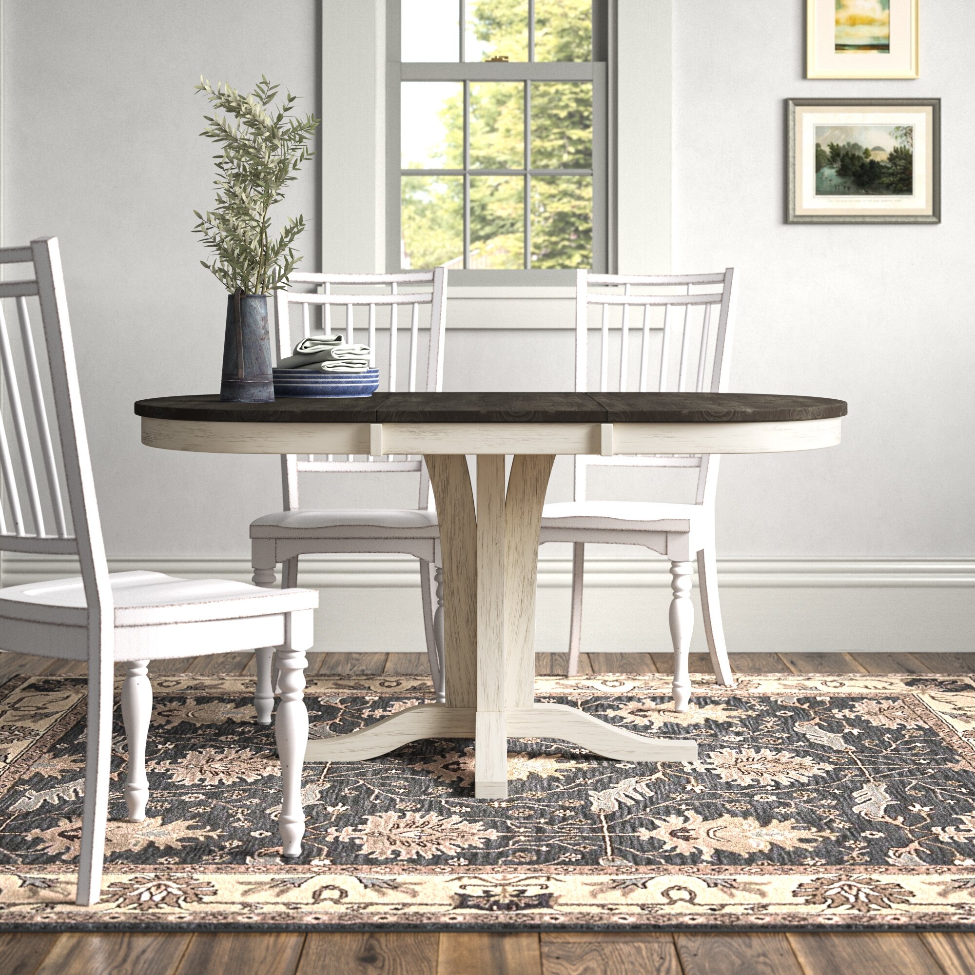 Marriott Pedestal Extendable Dining Table - Image 1