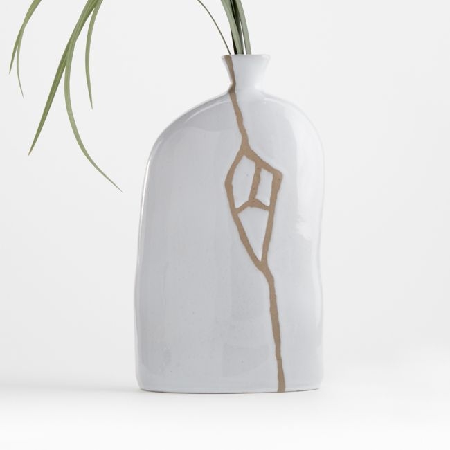 River White Ceramic Vase - Image 0