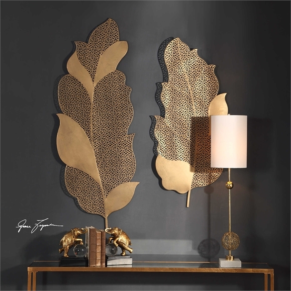 Autumn Lace Metal Wall Decor, S/2 - Image 1
