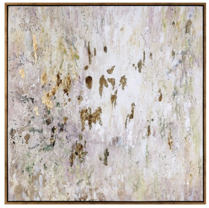 Golden Raindrops Hand Painted Canvas - Image 0