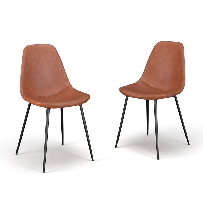 Kody Upholstered Side Chair leather set of 2 - Image 0