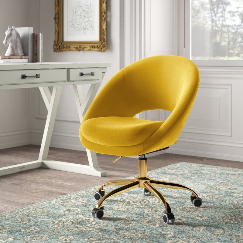 Lourdes Velvet Task Chair - Image 0