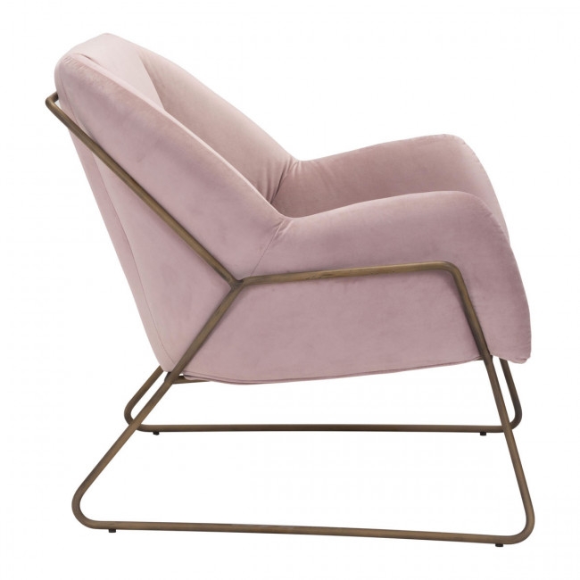 Stanza Arm Chair Pink Velvet (2-28-22) - Image 1