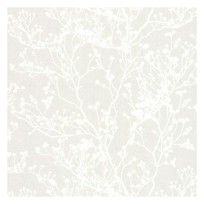 Budding Branch Silhouette Grasscloth Wallpaper - Image 0