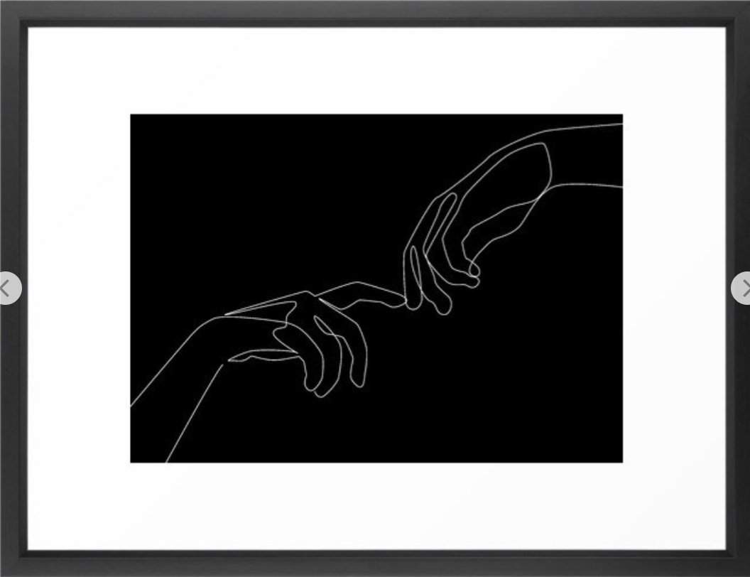 Touch in dark Framed Art Print 20 x 26 - Image 0