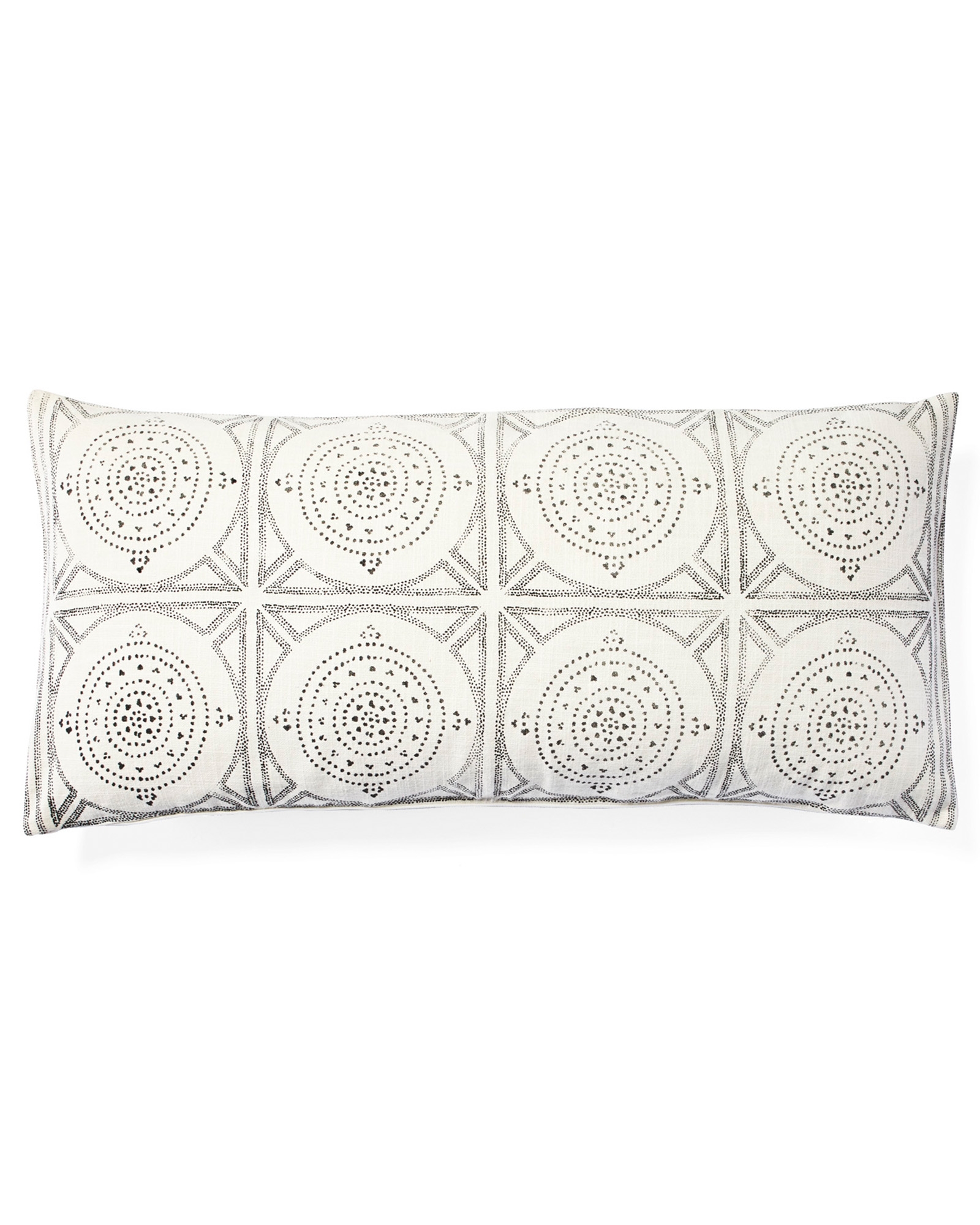 Camille Mosaic Lumbar Pillow Cover, Ivory, 30" x 14" - Image 0