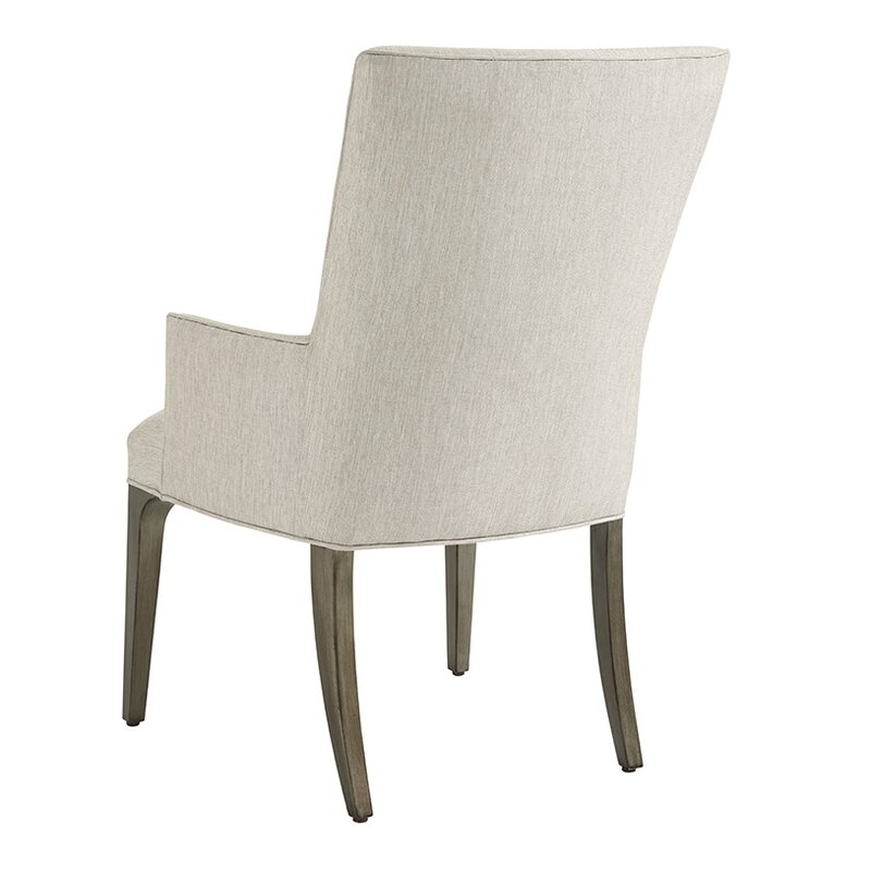 Ariana Linen Arm Chair in Silver Gray - Image 1