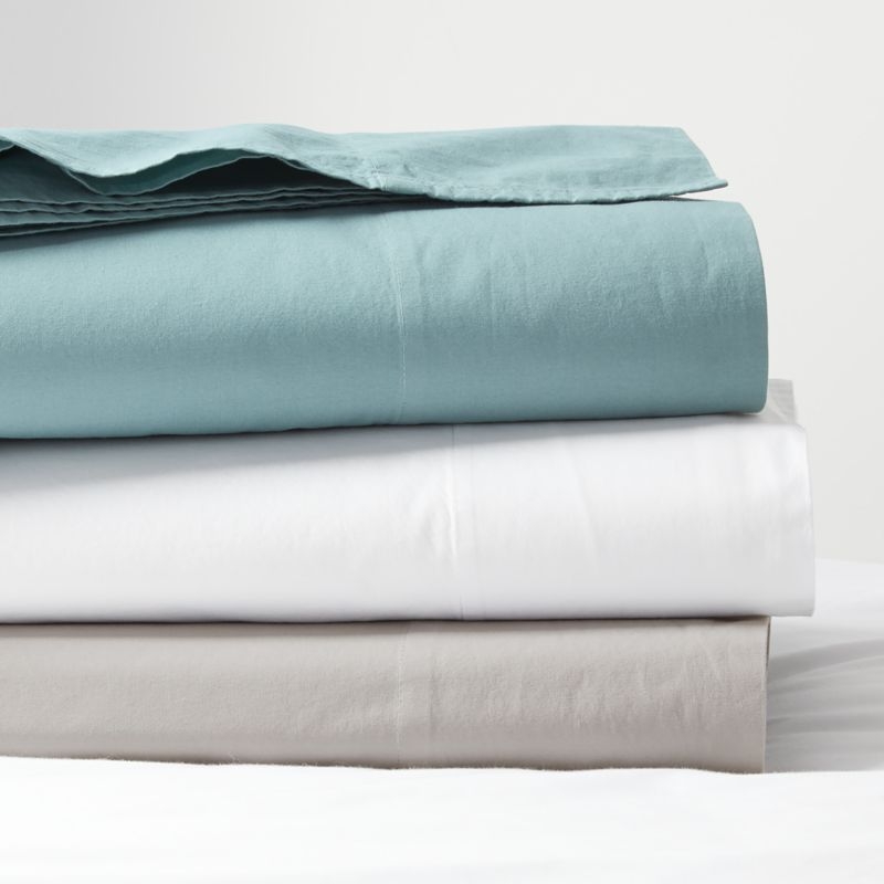 Brushed Cotton Ocean Queen Fitted Sheet - Image 4