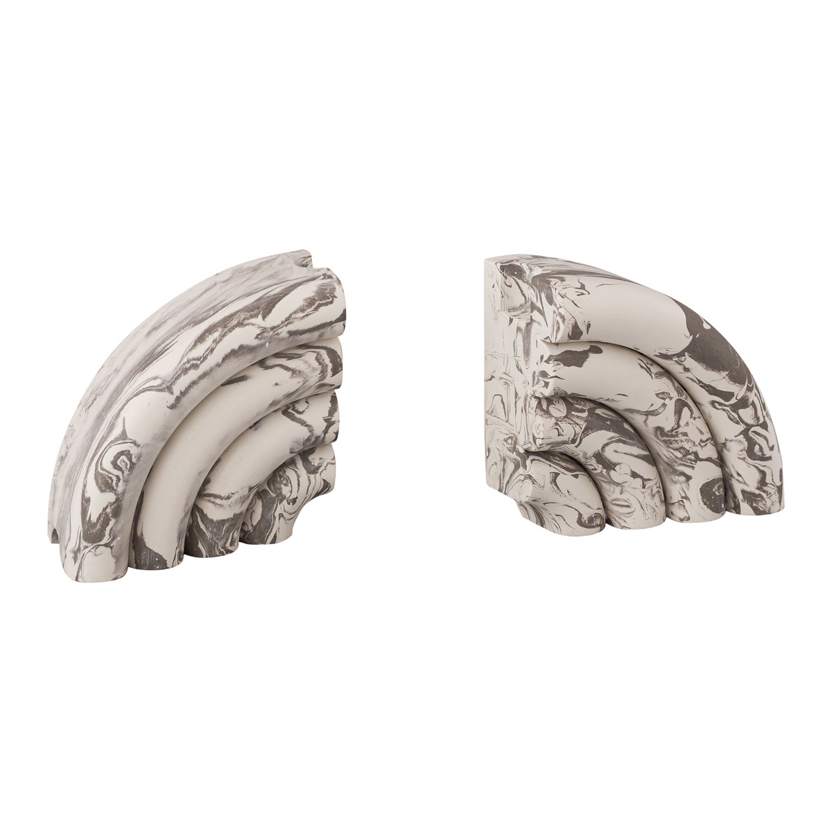 Grey Marble Bookends - Set of 2 - Image 2
