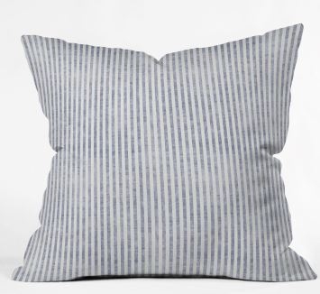 AEGEAN STRIPE Throw Pillow By Holli Zollinger - with polyester insert - Image 0