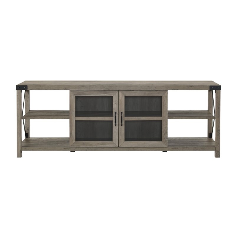 Gracie Oaks Rowland TV Stand for TVs up to 78" in Grey Wash - Image 1