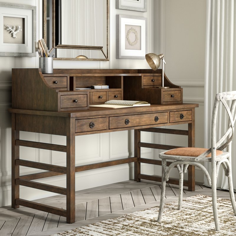 Arbyrd Leg Secretary Desk With Hutch - Image 1