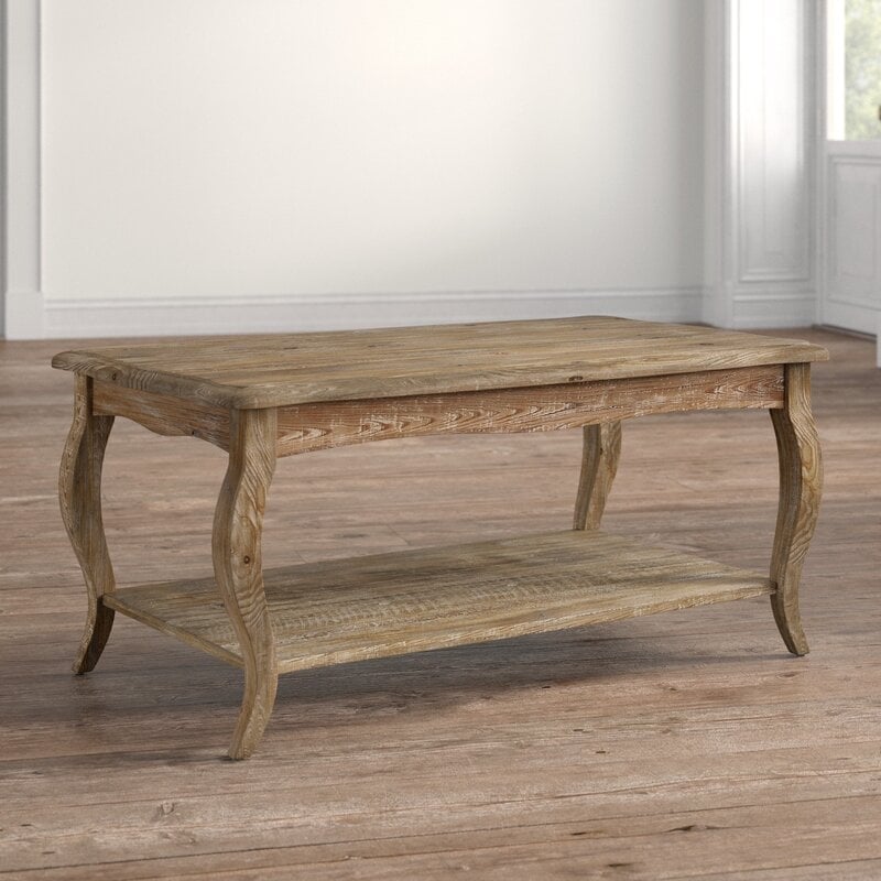 Francoise Solid Wood Coffee Table with Storage - Image 3