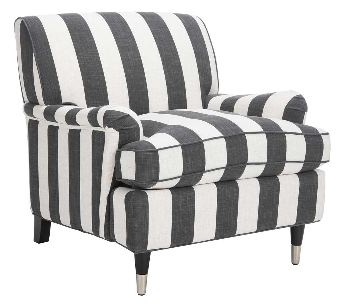 Chloe Club Chair - Black/White/Espresso - Arlo Home - Image 0
