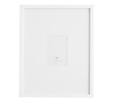 Wood Gallery Oversized Mat Frame - 5x7 (16x20 overall) - Modern White - Image 0