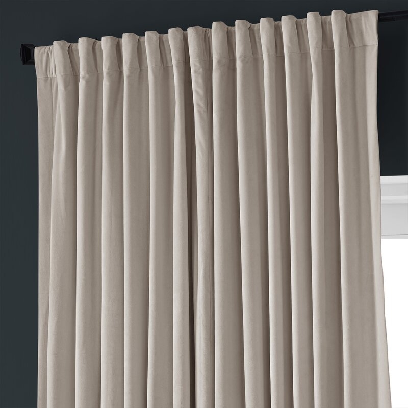 Signature Blackout Double Wide Velvet Rod Pocket  Single Curtain Panel - Image 1