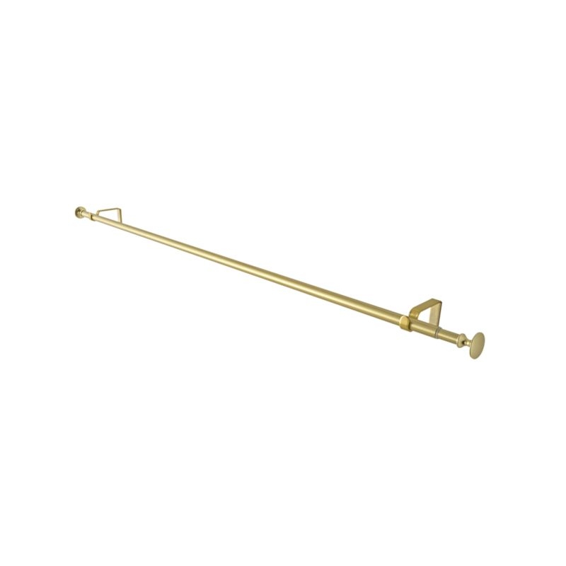 Single 28-48" Gold Curtain Rod, Restock in early december, 2023. - Image 2