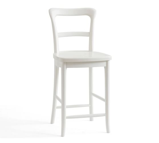 Cline Counter Stool, Antique White - Image 0