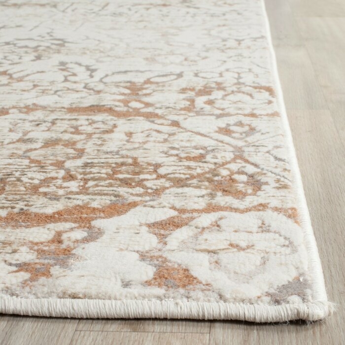 Spence Power Loomed Cream/Brown Area Rug - Image 2