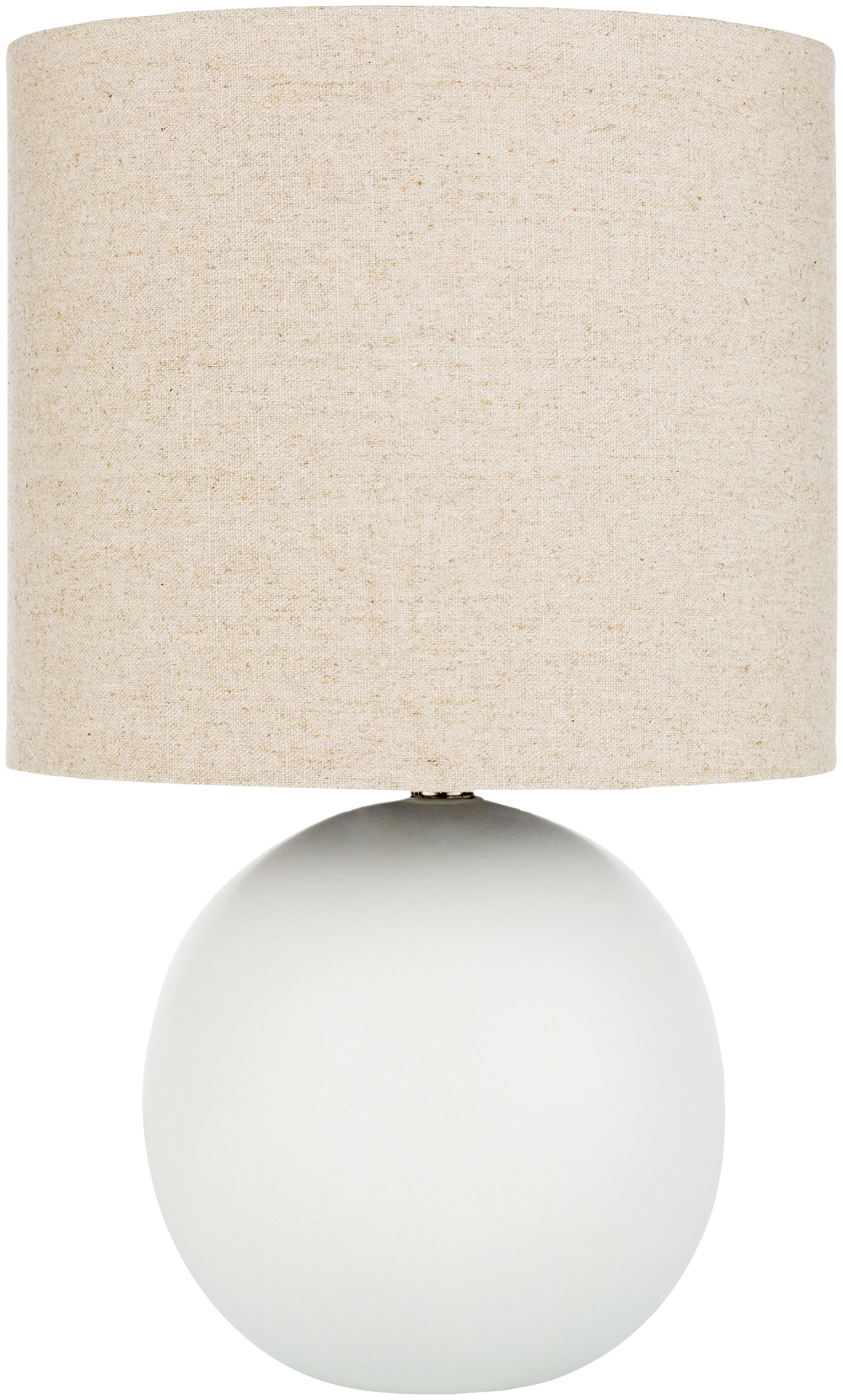 Vivienne Table Lamp, White Crackle - Image 0