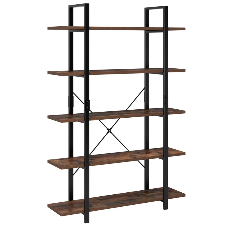 Ackles 69.7'' H x 47.2'' W Metal Standard Bookcase - Image 0