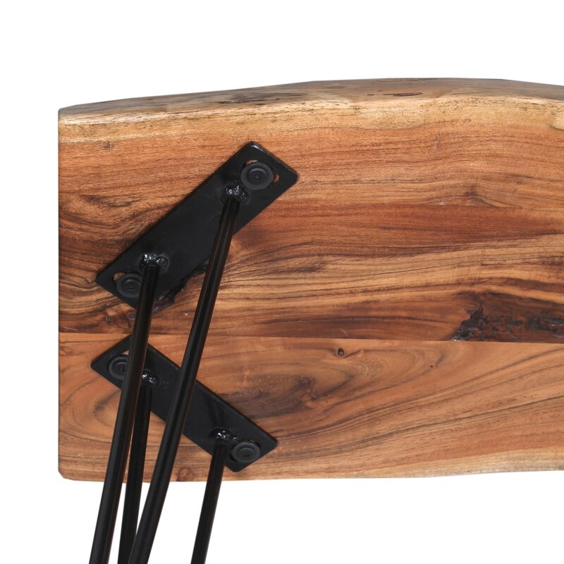 Natural Tindle Wood Bench - Image 3